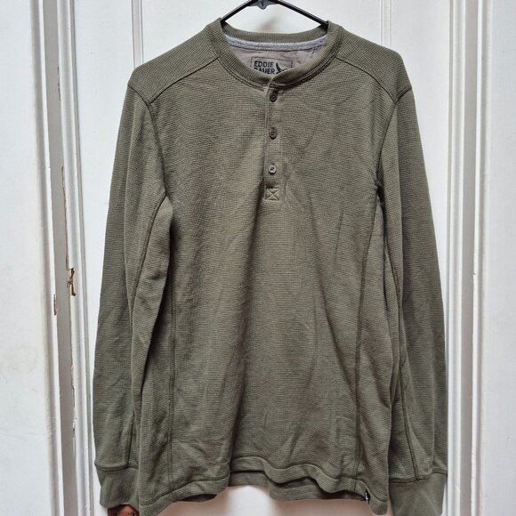 Eddie Bauer Long Sleeve Thermal Crew 1/4 button up - S - Picture 1 of 14
